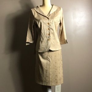 Carole Little Gold Skirt Set
